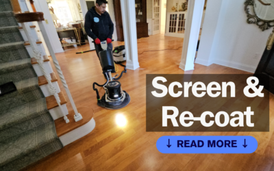 What is screening and recoating hardwood floors?