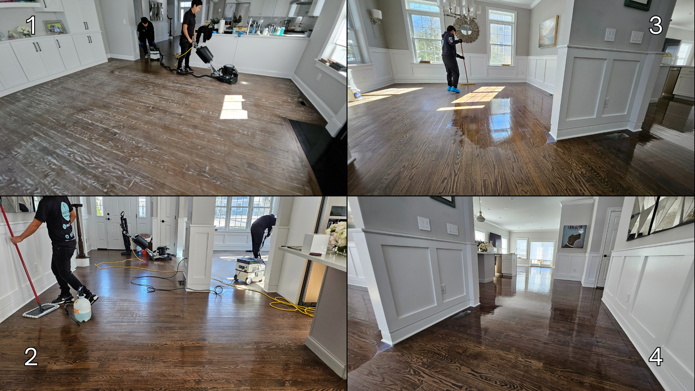 Hardwood Floor Screening & Recoat Removing Micro Scratches -Scotch Plains NJ-WF Refinishing & Cleaning