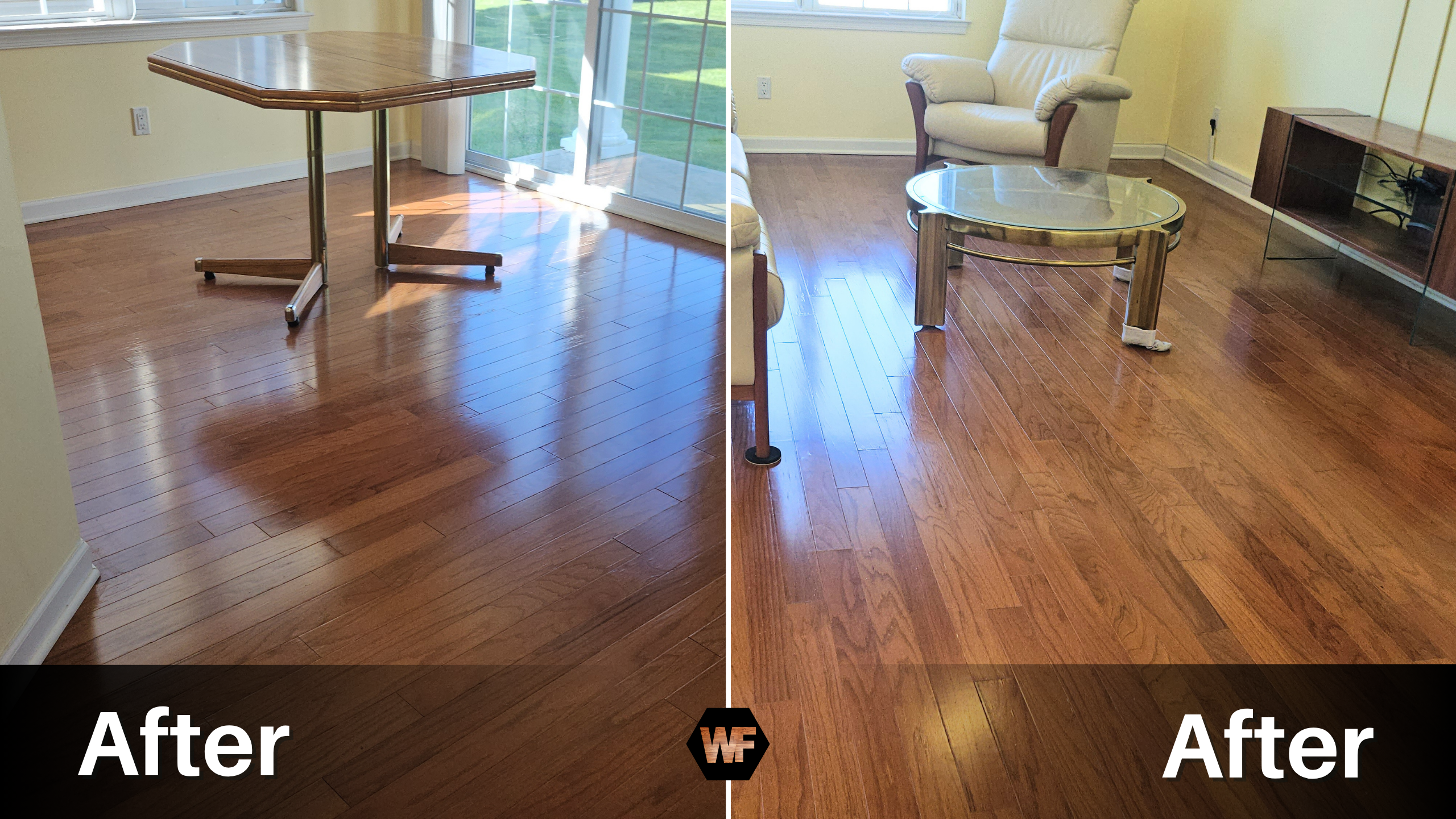 before and after preparing homes for sale hardwood floors